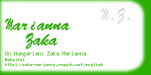 marianna zaka business card